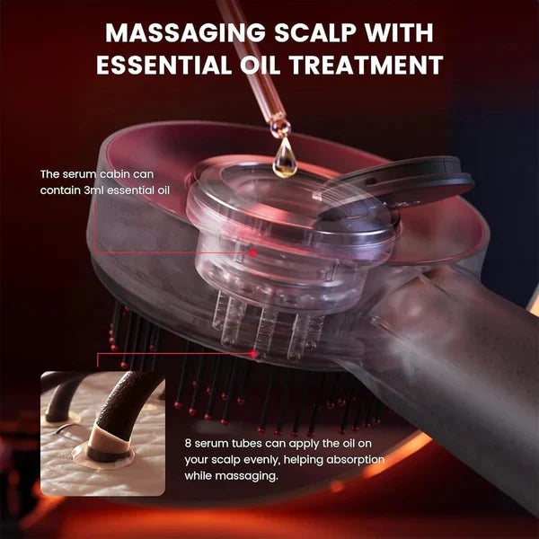 Tech Arabia™ Scalp Massager Brush (Red) – فرشاة تدليك فروة الرأس (حمراء)