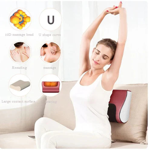 Tech Arabia™ Red Pillow Massager – جهاز تدليك الوسادة الحمراء